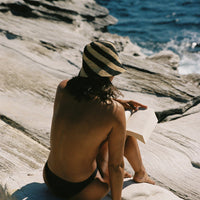 Cyla Bucket Hat - Black & Natural