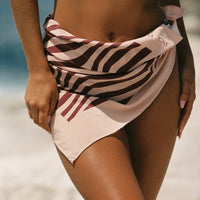 Ayma Silk Scarf - Pink & Burgundy
