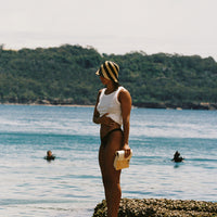 Cyla Bucket Hat - Black & Natural