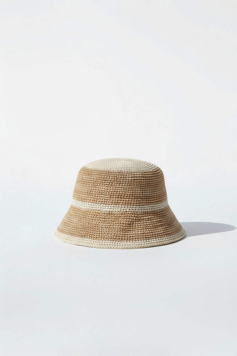 Lila Bucket Hat - Sand & Natural