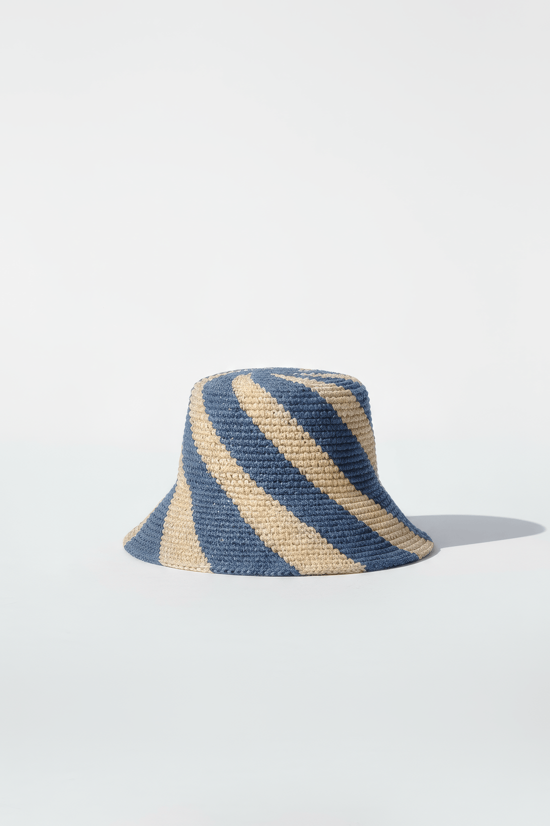 Cyla Bucket Hat - Blue & Natural