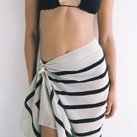 Krys Sarong - Cream & Black