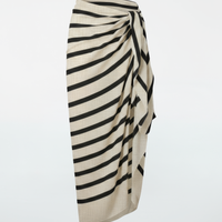 Krys Sarong - Cream & Black