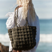 Lacy Tote Bag - Moss