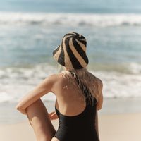 Cyla Bucket Hat - Black & Natural