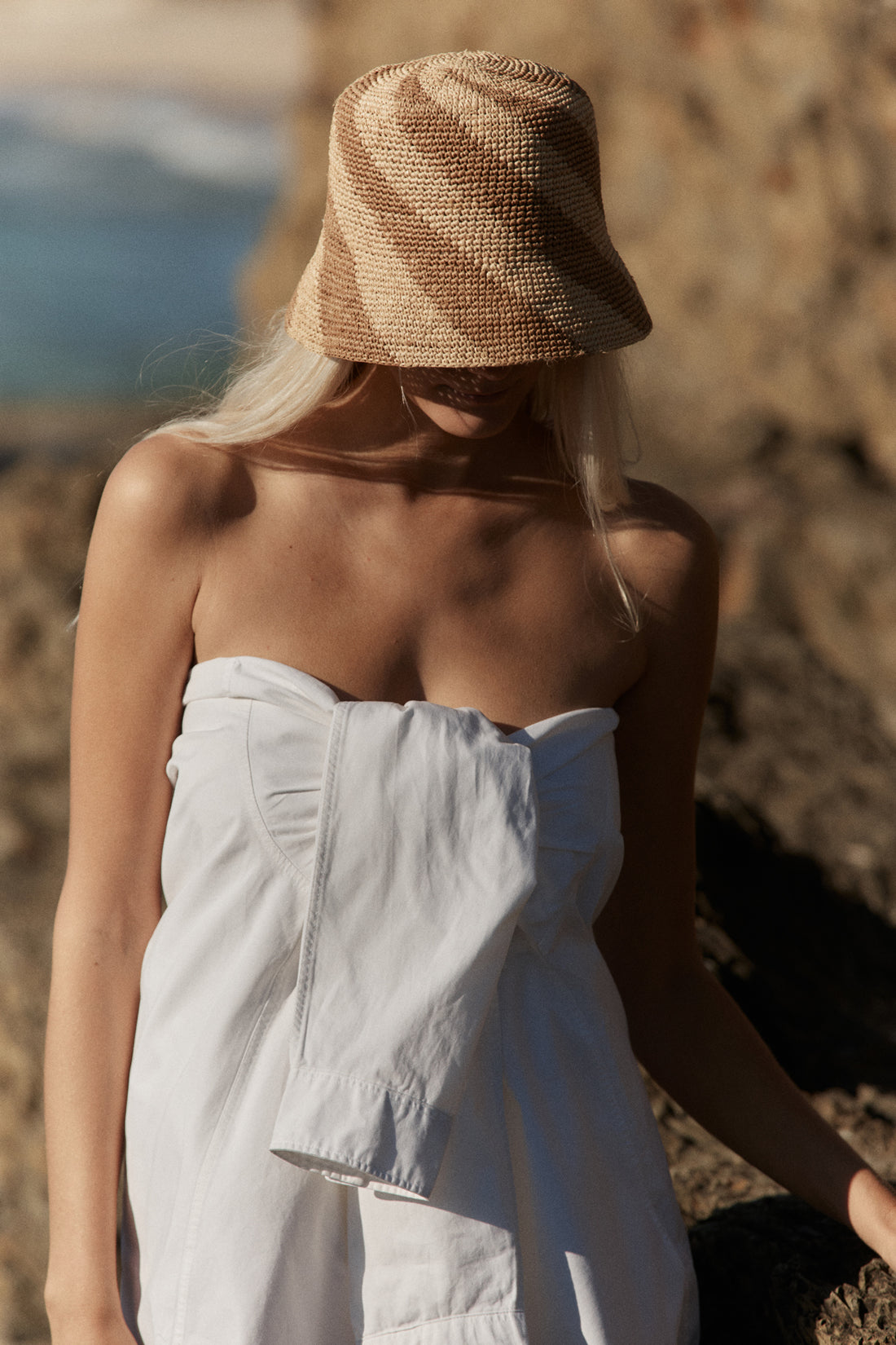 Cyla Bucket Hat - Bronze & Natural