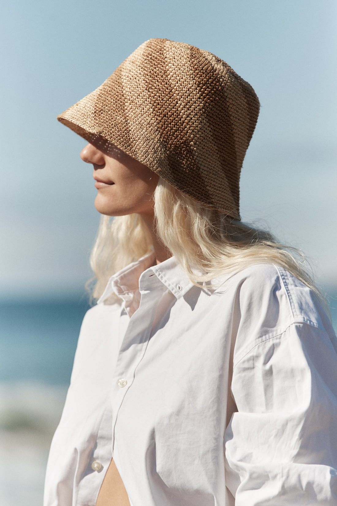 Cyla Bucket Hat - Bronze & Natural