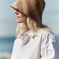 Cyla Bucket Hat - Bronze & Natural