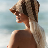 Cyla Bucket Hat - Cream & Chocolate