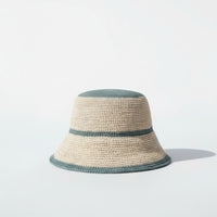 Lila Bucket Hat - Pale Blue & Sand