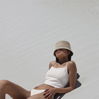 Lila Bucket Hat - Sand & Natural