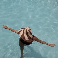 Amira Bucket Hat - Cream & Chocolate Spiral