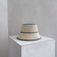 Lila Bucket Hat - Pale Blue & Sand