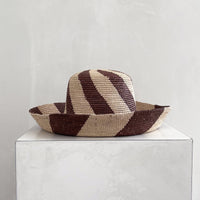 Amira Bucket Hat - Cream & Chocolate Spiral