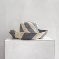 Amira Bucket Hat - Pale Blue & Beige Spiral