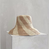 Amira Bucket Hat - Sand & Natural Spiral