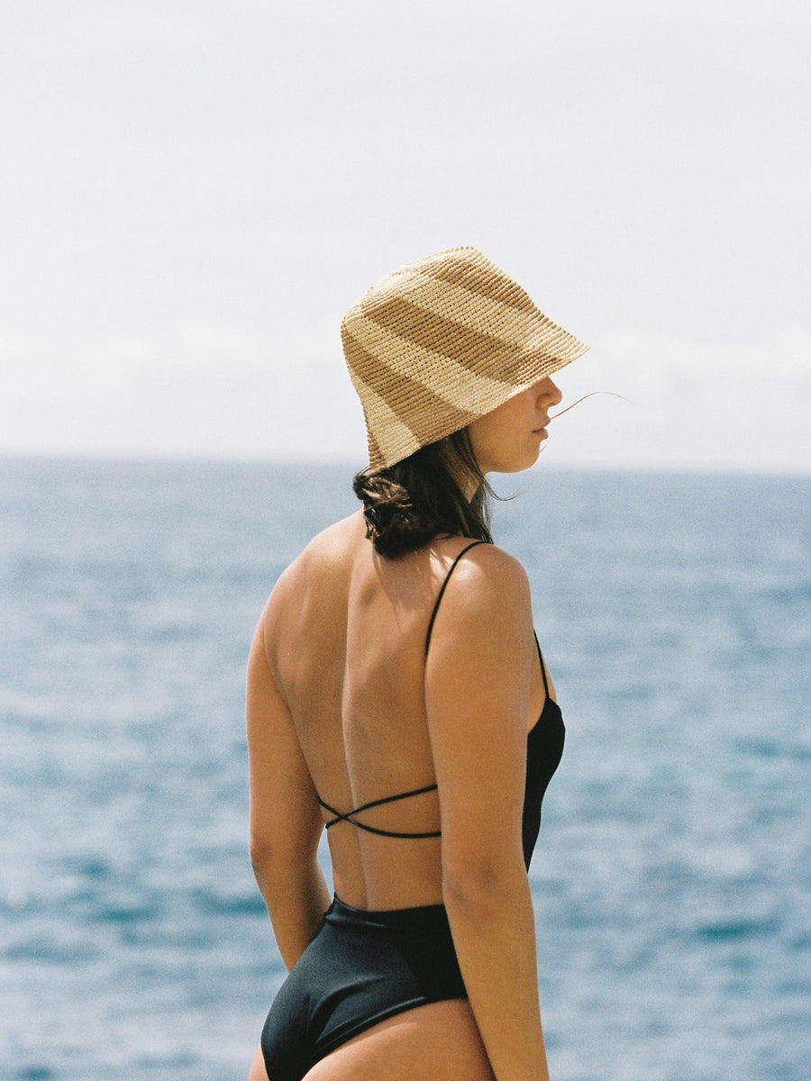 Cyla Bucket Hat - Bronze & Natural