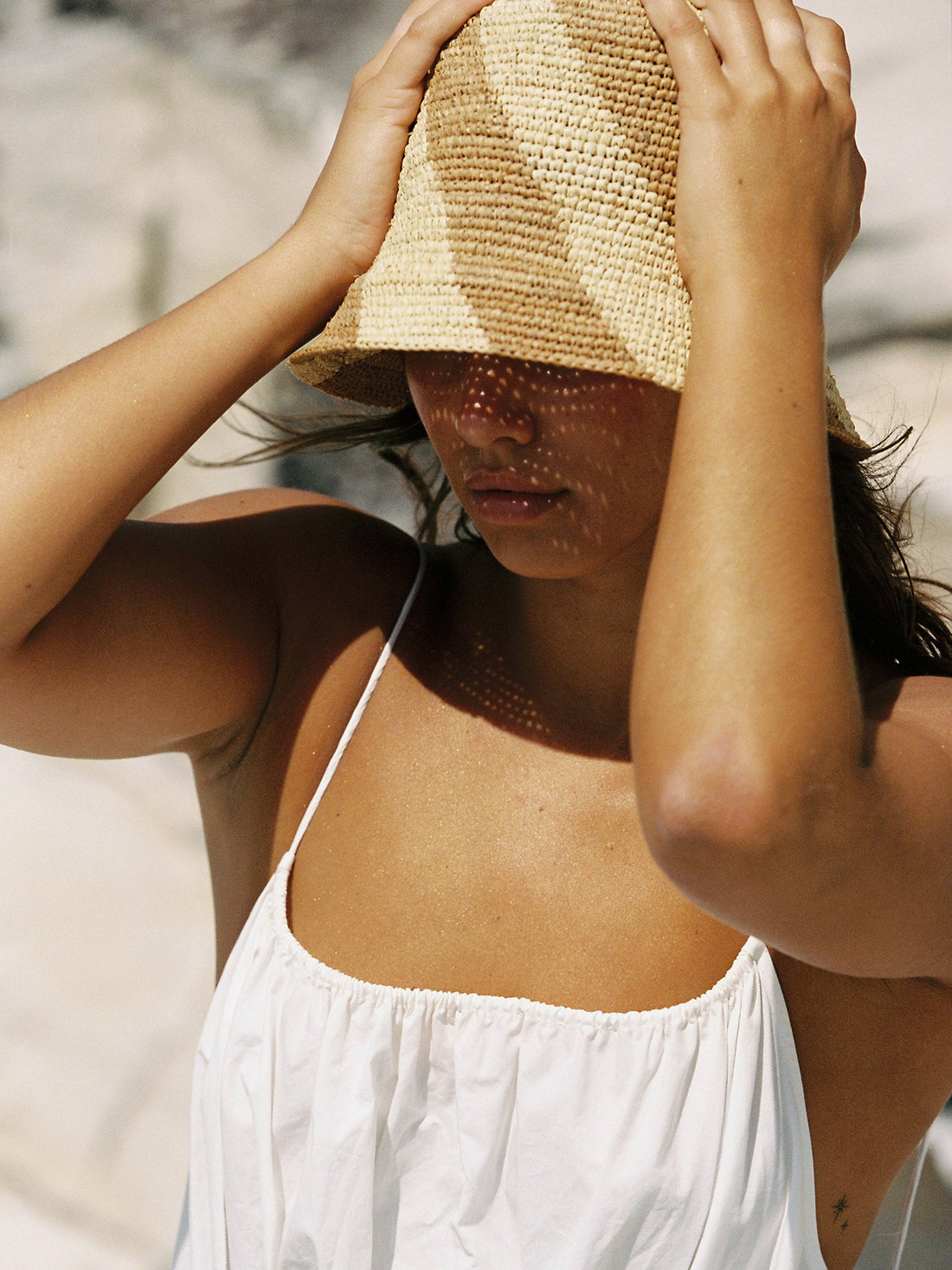 Cyla Bucket Hat - Bronze & Natural