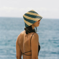 Cyla Bucket Hat - Blue & Natural