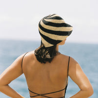Cyla Bucket Hat - Black & Natural