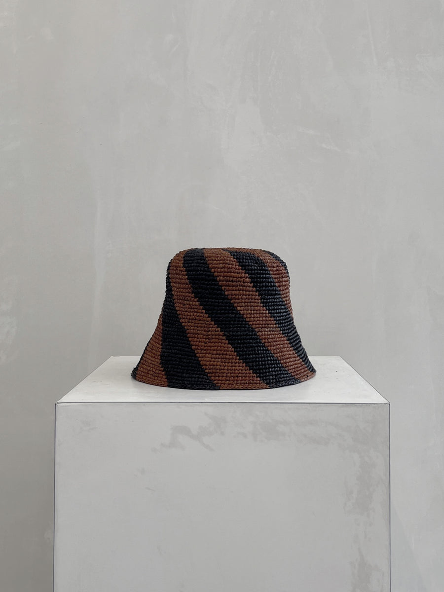 Cyla Bucket Hat - Coffee & Black