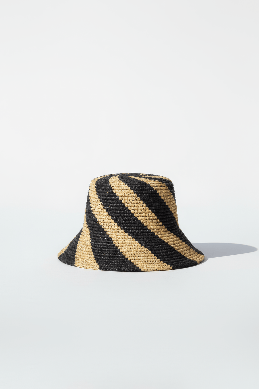 Cyla Bucket Hat - Black & Natural