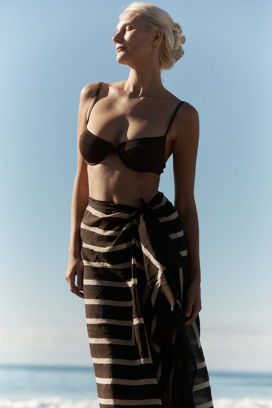 Krys Sarong - Umber & Cream