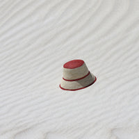 Lila Bucket Hat - Red & Sand