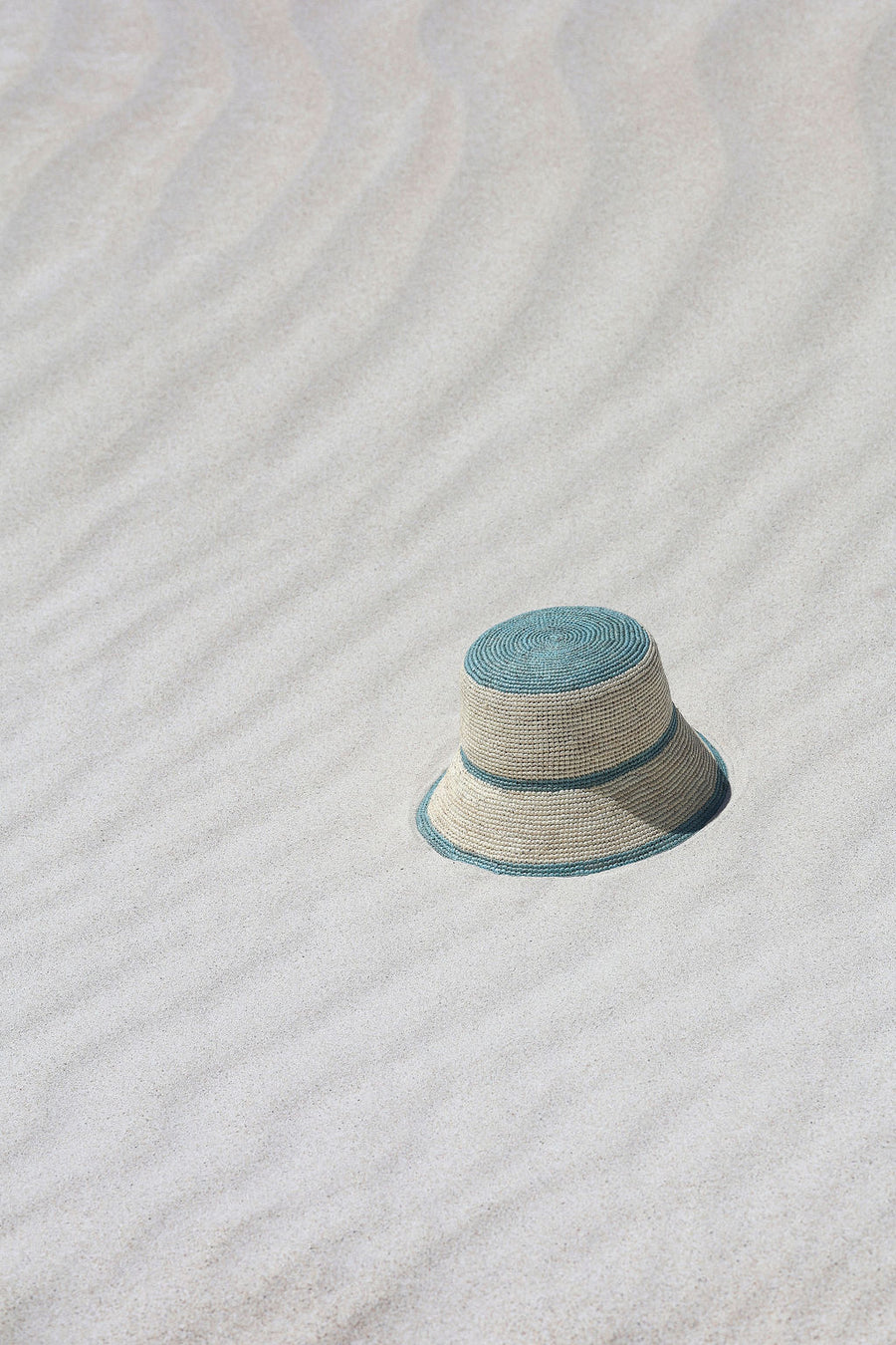 Lila Bucket Hat - Pale Blue & Sand