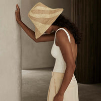 Amira Bucket Hat - Sand & Natural Spiral