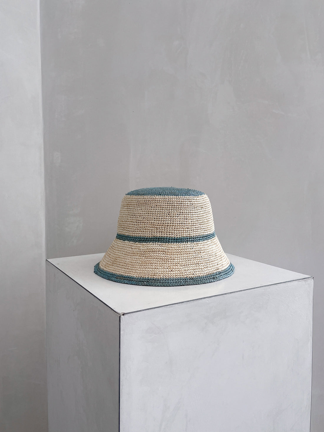 Lila Bucket Hat - Pale Blue & Sand