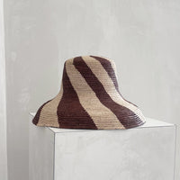 Amira Bucket Hat - Cream & Chocolate Spiral